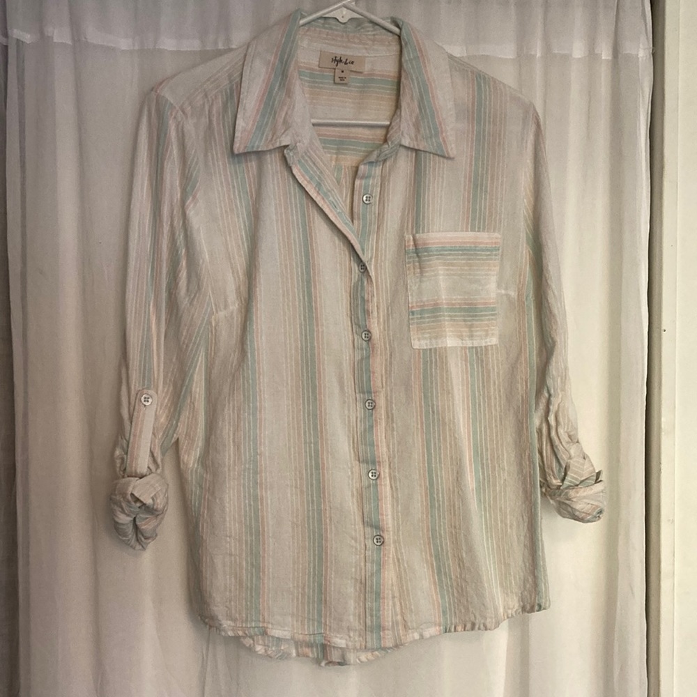 Style & co striped top